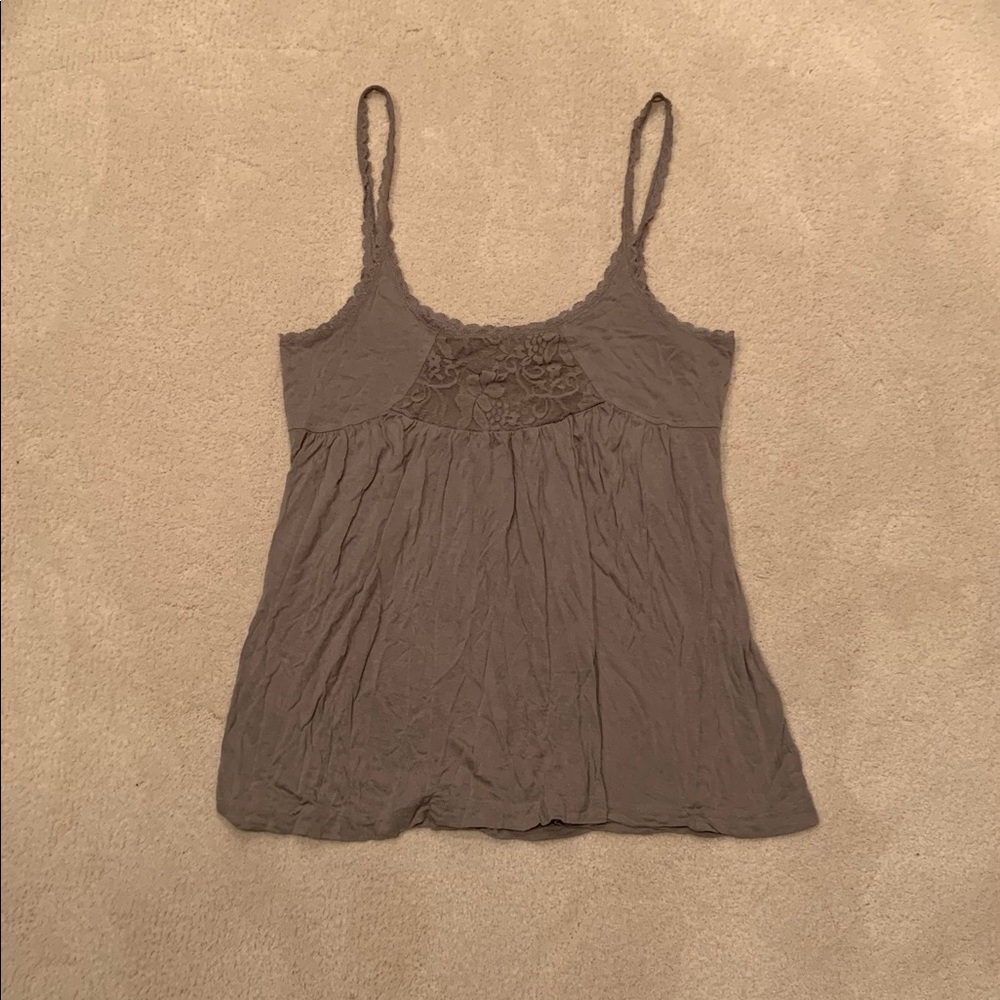 Grey babydoll 2000’s flowy tank